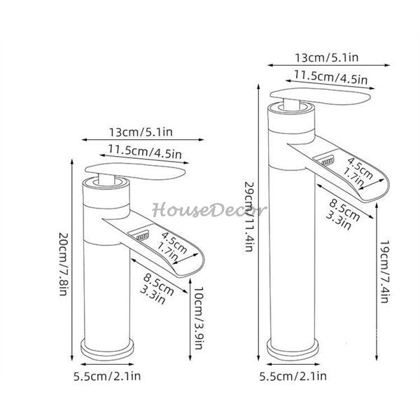 Modern bath shower mixer tap waterfall spout additional view