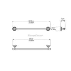 Antique Brass towel rack detailed product view additional view