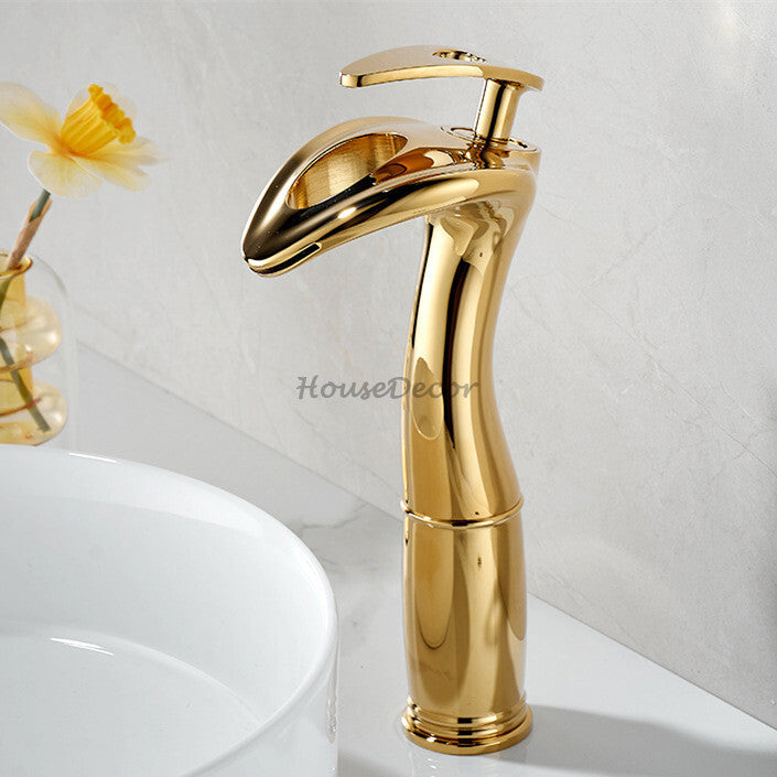 Modern bath shower mixer tap waterfall spout additional view