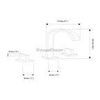 Chrome bath shower mixer tap 3 hole installation detail view
