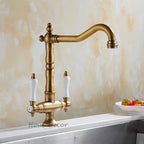 Modern Ceramic kitchen sink mixer tap swivel spout main view