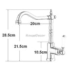 Gold Ceramic kitchen sink mixer tap swivel spout additional view