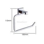 Chrome toilet paper holder wall mounted design detail view