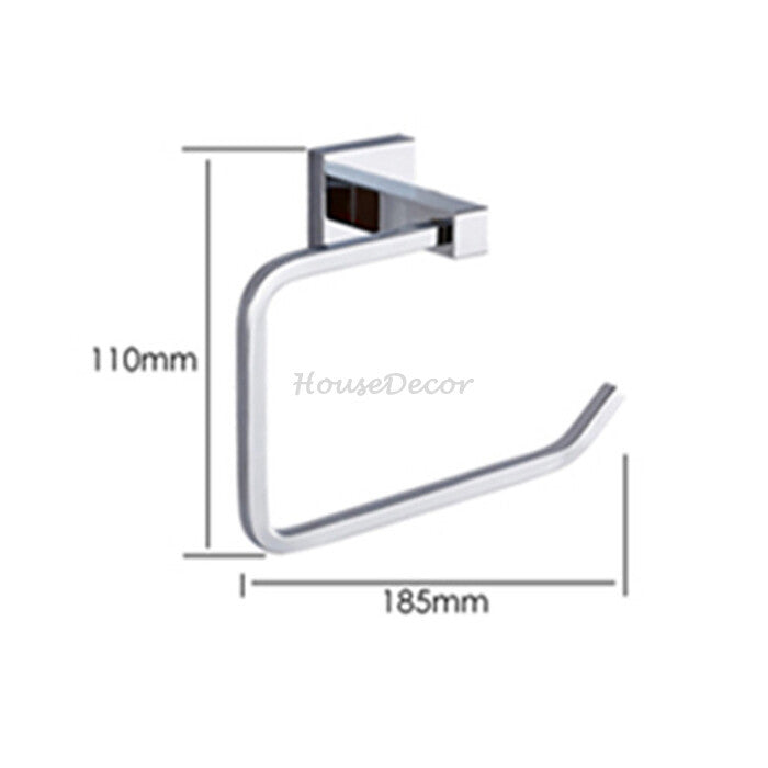 Chrome toilet paper holder wall mounted design detail view