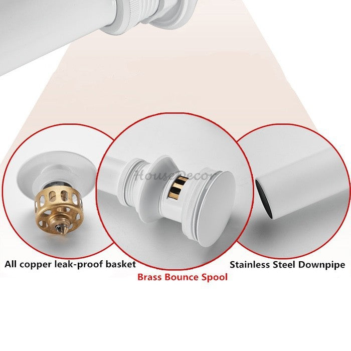 White basin waste detailed product view additional view