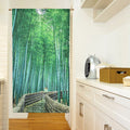 Green Fabric doorway curtain room divider design main view