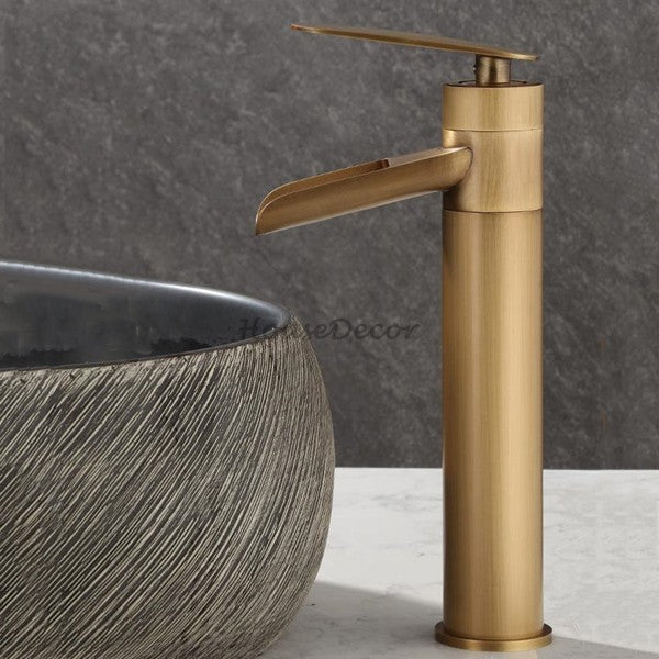 Modern bath shower mixer tap waterfall spout main view
