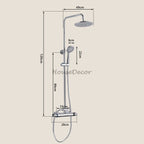 Modern shower head thermostatic control additional view