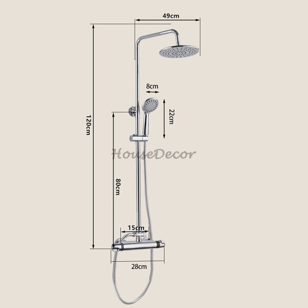 Modern shower head thermostatic control additional view