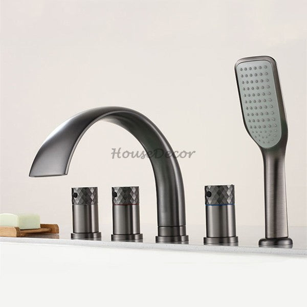 Modern bath shower mixer tap waterfall spout additional view