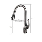 Modern kitchen sink mixer tap pull out spray additional view