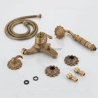 Antique Brass shower head handheld shower set additional view