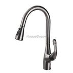 Modern kitchen sink mixer tap pull out spray main view