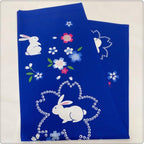 Blue Fabric doorway curtain detailed product view detail view