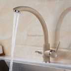 Modern kitchen sink mixer tap detailed product view detail view