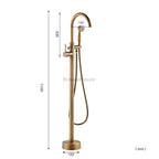 Antique Brass bath shower mixer tap handheld shower set detail view