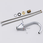 Chrome kitchen sink mixer tap swivel spout additional view