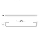 Modern towel rack detailed product view additional view