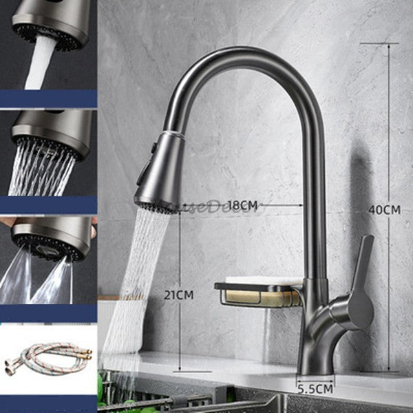 Modern kitchen sink mixer tap pull out spray additional view