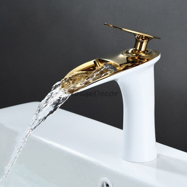 Modern bath shower mixer tap waterfall spout additional view
