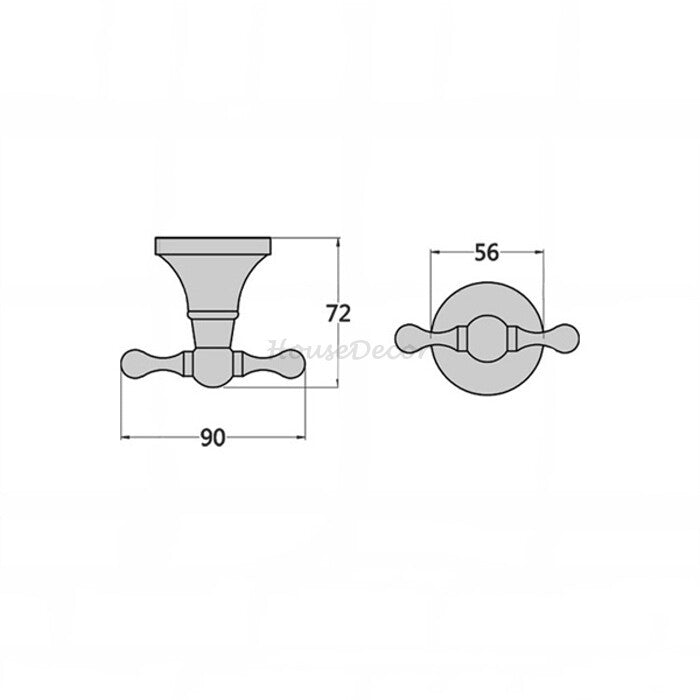 Modern robe hook detailed product view additional view