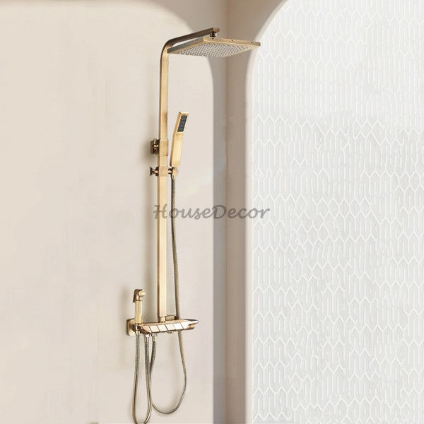 Brass shower head handheld shower set additional view