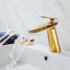Modern bath shower mixer tap waterfall spout additional view