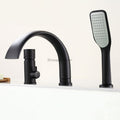 Modern bath shower mixer tap waterfall spout detail view