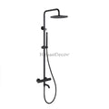 Black bath shower mixer tap thermostatic control main view
