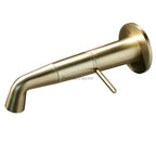 Modern Brass bath shower mixer tap swivel spout detail view