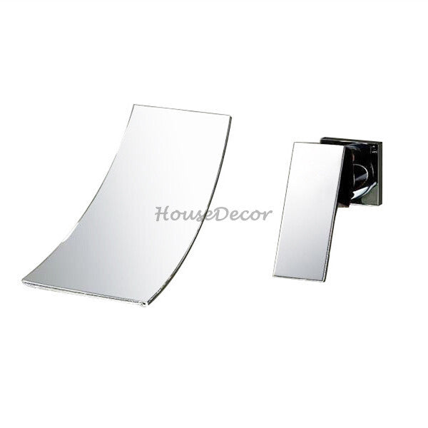 Modern Brass bath shower mixer tap waterfall spout main view