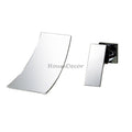 Modern Brass bath shower mixer tap waterfall spout main view