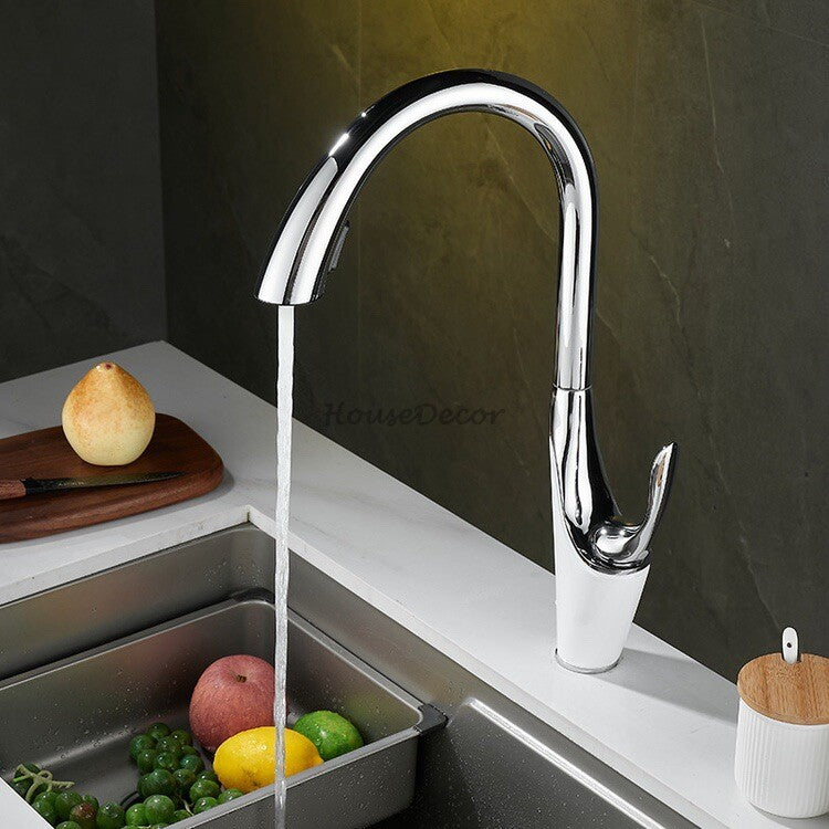 Modern kitchen sink mixer tap pull out spray additional view
