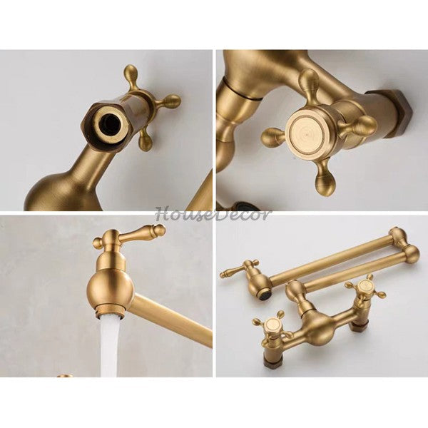 Brass kitchen sink mixer tap swivel spout additional view