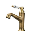 Antique Brass bath shower mixer tap pull out spray main view
