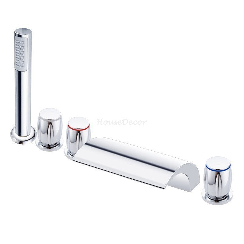 Modern bath shower mixer tap waterfall spout main view