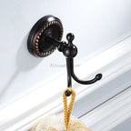 Black Brass robe hook wall mounted design main view