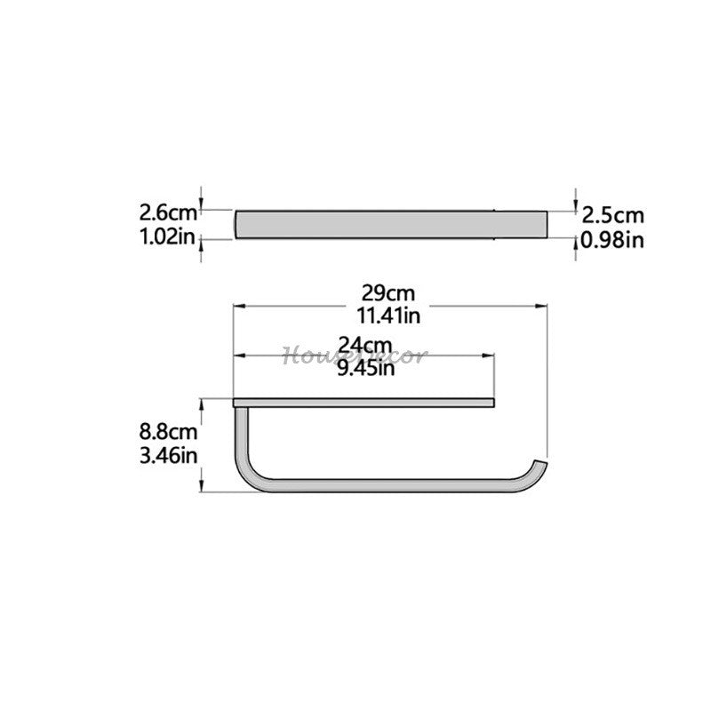 Gold toilet brush holder detailed product view additional view