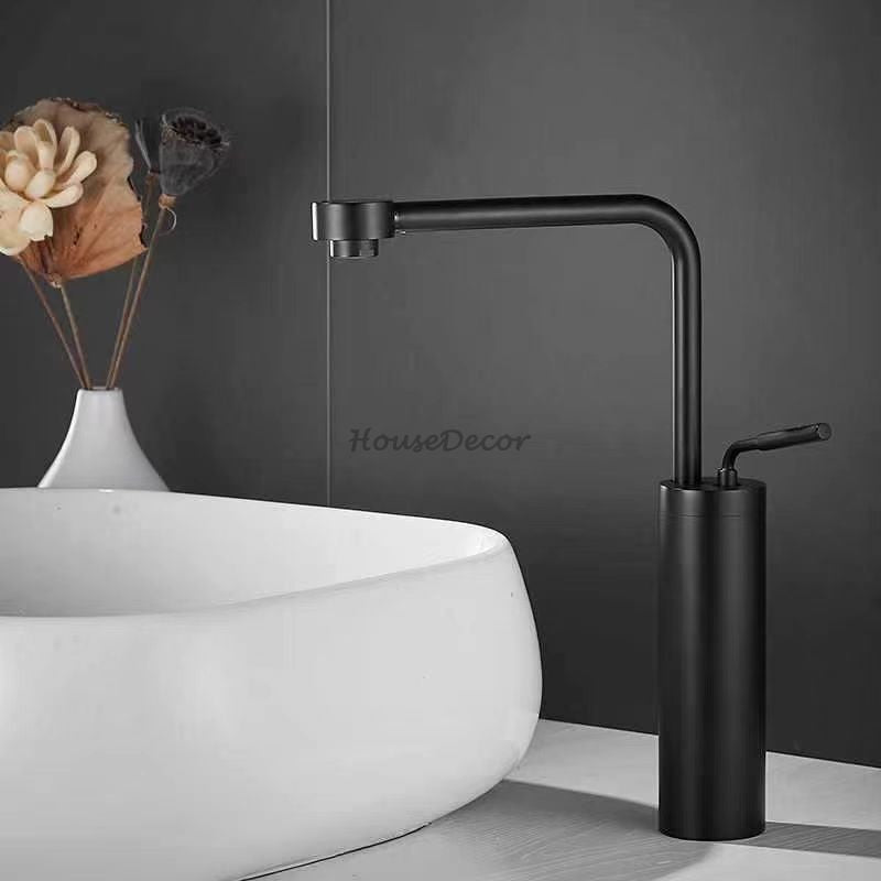 Modern Brass bath shower mixer tap swivel spout detail view