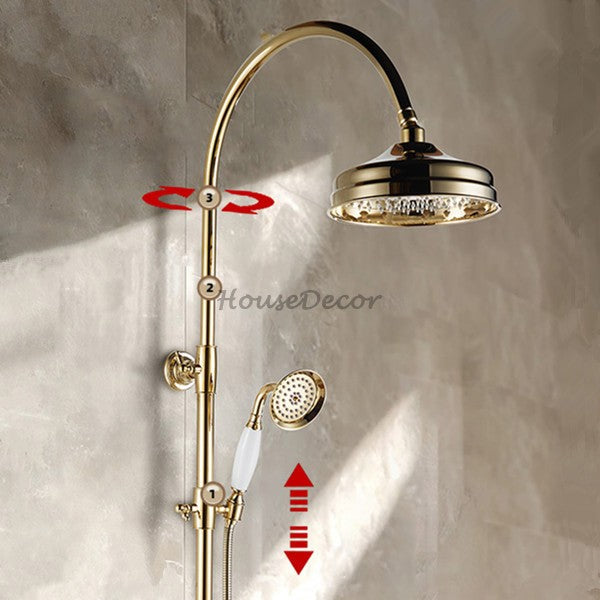 Brass bath shower mixer tap handheld shower set additional view