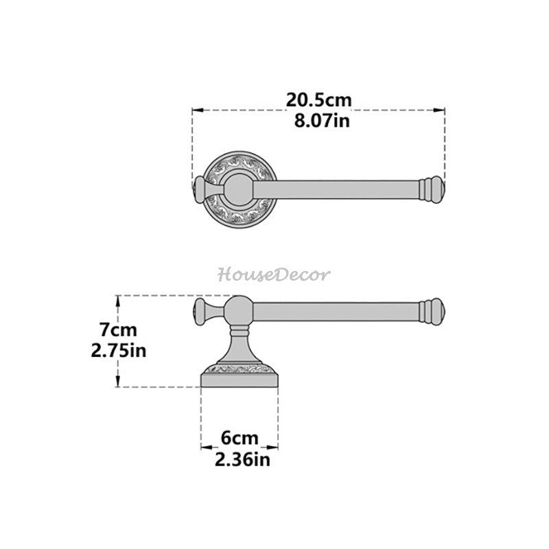 Antique Brass towel rack detailed product view additional view