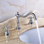 Modern bath shower mixer tap dual handle control main view
