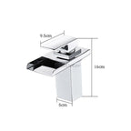 Chrome bath shower mixer tap waterfall spout additional view