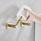 Gold Stainless Steel toilet paper holder swivel spout additional view