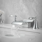 Modern bath shower mixer tap waterfall spout additional view
