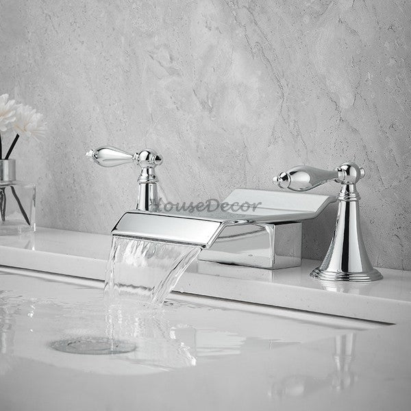 Modern bath shower mixer tap waterfall spout additional view