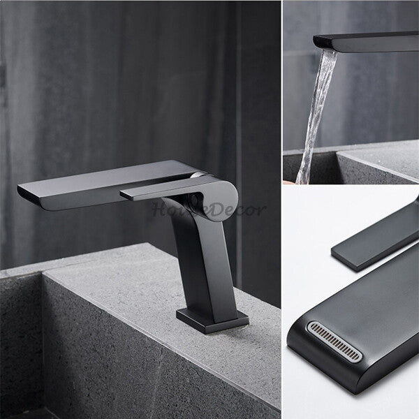 Modern bath shower mixer tap waterfall spout additional view