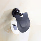 Black Brass toilet paper holder wall mounted design main view