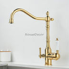 Modern kitchen sink mixer tap swivel spout additional view