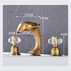 Modern bath shower mixer tap dual handle control additional view